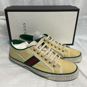 Gucci Tennis 1977 Web Stripe Trainers - Authentic